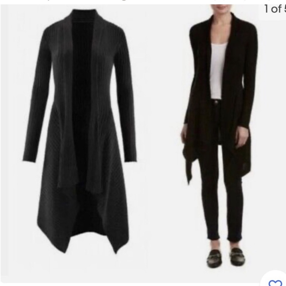 Cabi Sweetheart Sweater Knit Black Cardigan Sz L